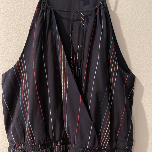 Anthropologie Dolan embroidered striped halter jumpsuit - Picture 6 of 13